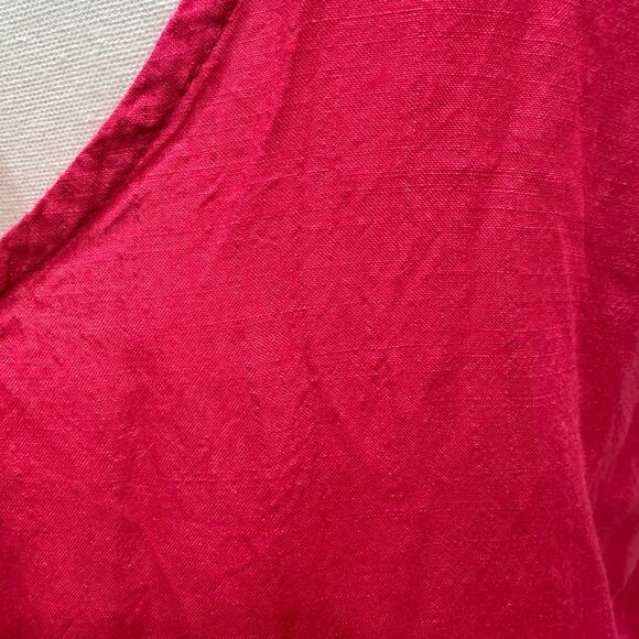 IRO Olivia Hot Fuchsia Pink Drop Waist Sleeveless Open Back Mini Dress Glam Bold - Picture 6 of 10